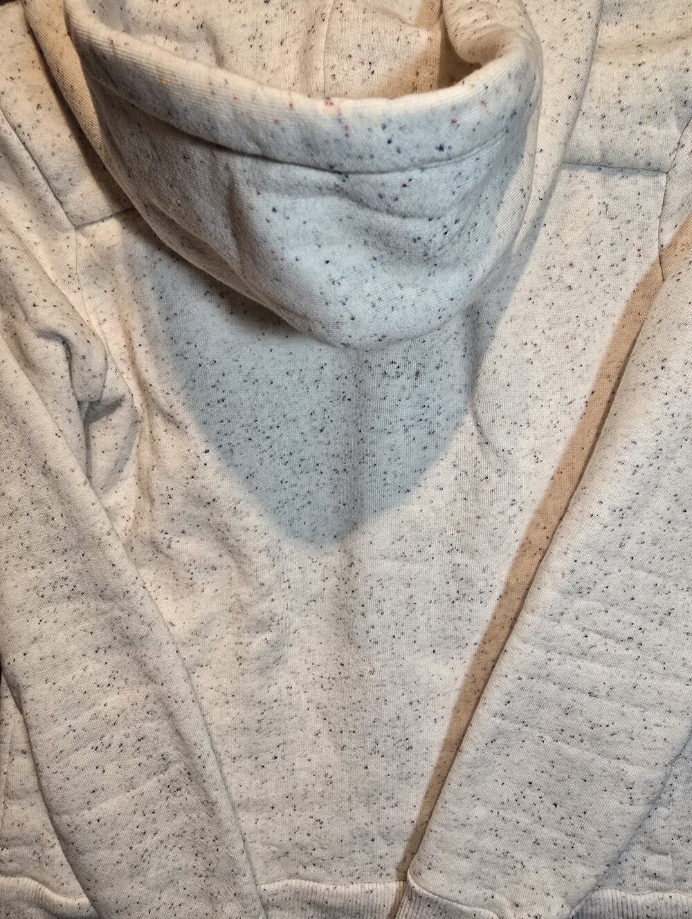 Johnny Cupcakes Cream Speckled Button-Front Hoodie with Blue Logo - Picture 10 of 11